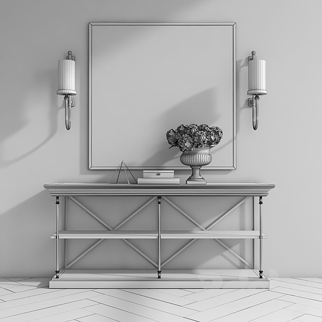 PARISIAN CORNICE CONSOLE TABLE 3ds Max - thumbnail 3