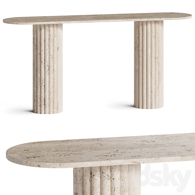 Peca Jalisco Rima Travertine Console 3ds Max - thumbnail 1