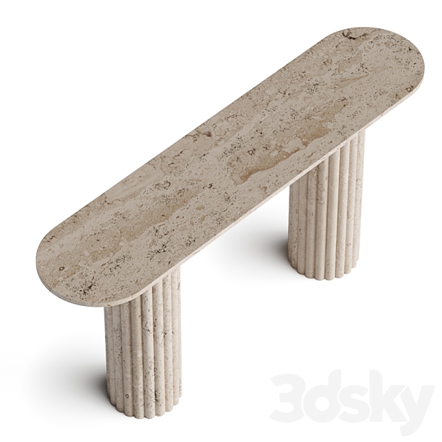 Peca Jalisco Rima Travertine Console 3ds Max - thumbnail 2