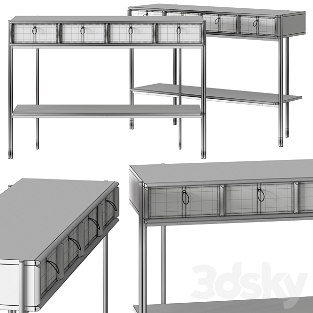 Porada Bayus 8 Console Table 3DSMax File - thumbnail 2