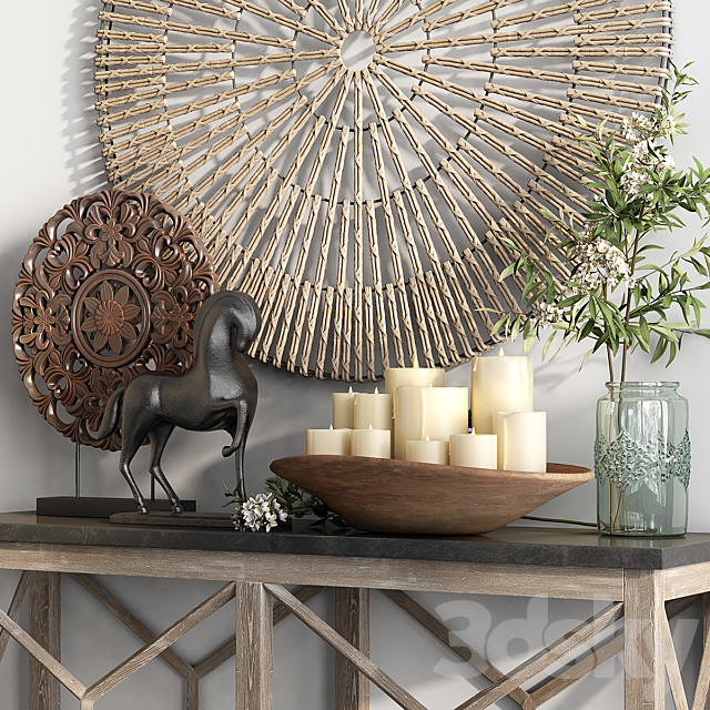 Pottery Barn BLUESTONE RECLAIUMED WOOD CONSOLE TABLE 3DSMax File - thumbnail 5