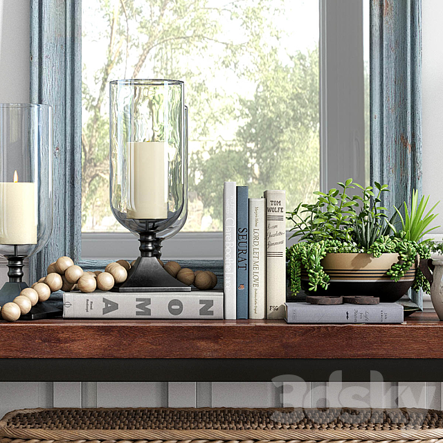 Pottery barn GRIFFIN RECLAIMED WOOD CONSOLE TABLE 3DSMax File - thumbnail 2