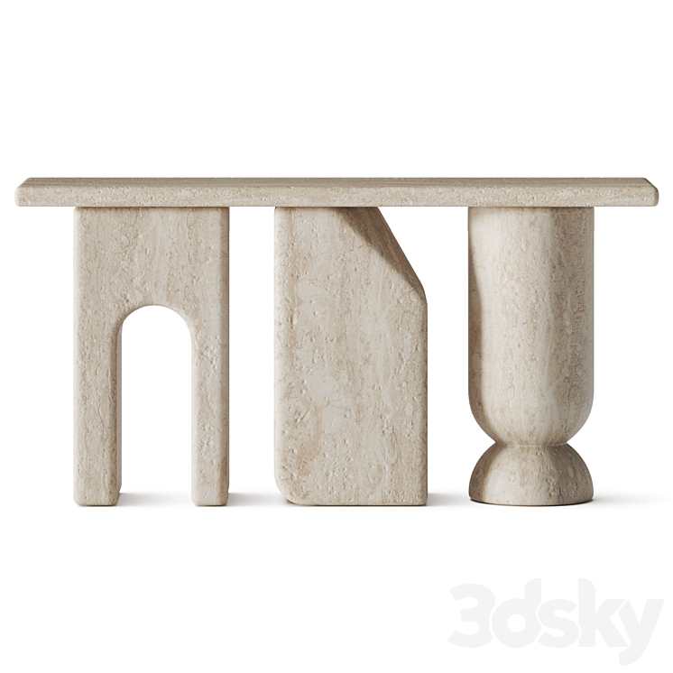 RDLC Latt Marble Console Table 3DS Max - thumbnail 1