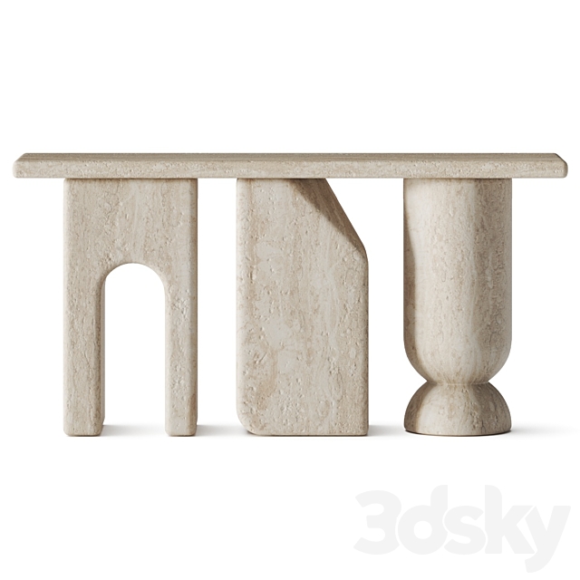 RDLC Latt Marble Console Table 3DSMax File - thumbnail 1