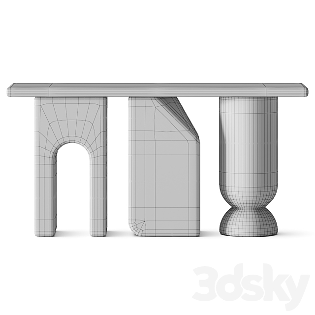 RDLC Latt Marble Console Table 3DSMax File - thumbnail 3