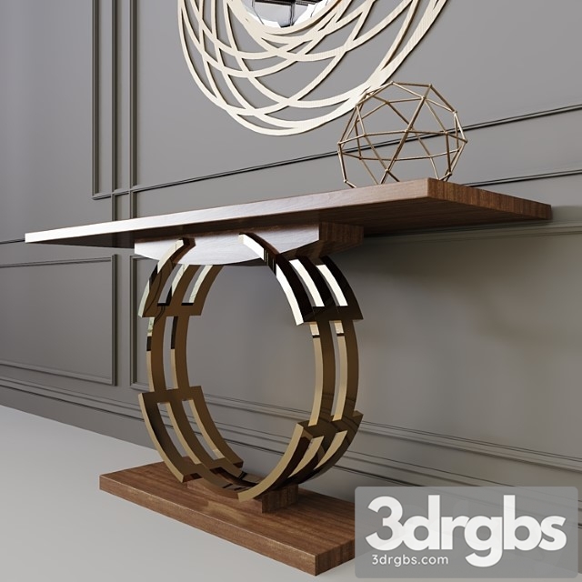 Rounded Console Mirror Set 3dsmax Download - thumbnail 1