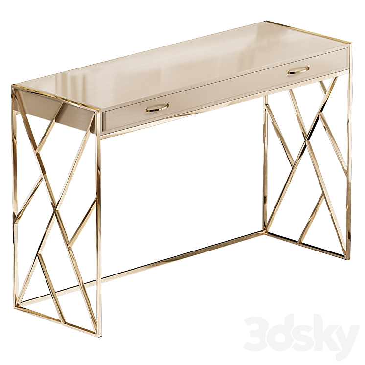 Safavieh Elaine 2-Drawer Writing Desk Console 3DS Max - thumbnail 1