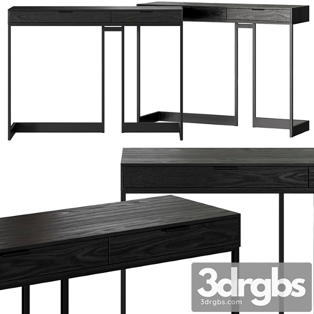 Skram Wishbone Drawer High Console Table 3dsmax Download - thumbnail 1