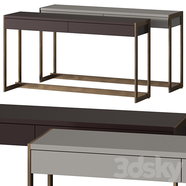 Stylish Club Manhattan Console Tables 3ds Max - thumbnail 1