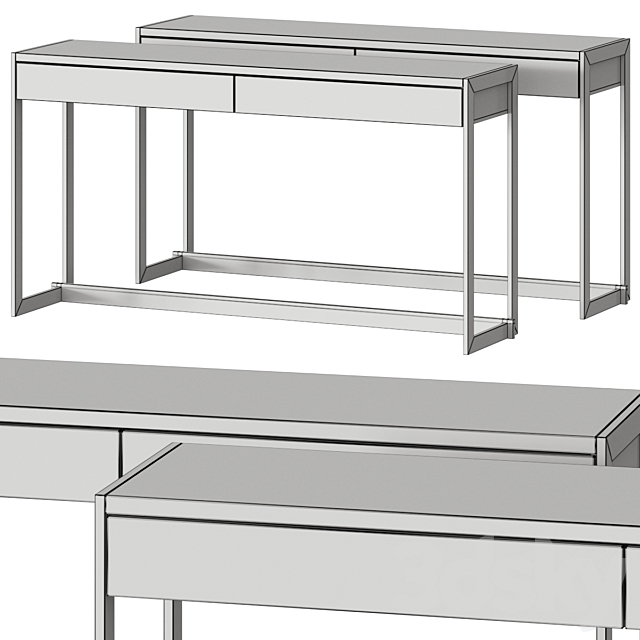 Stylish Club Manhattan Console Tables 3ds Max - thumbnail 2