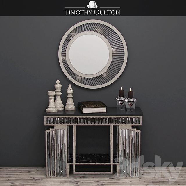 Timothy Oulton console with decor 3DSMax File - thumbnail 1