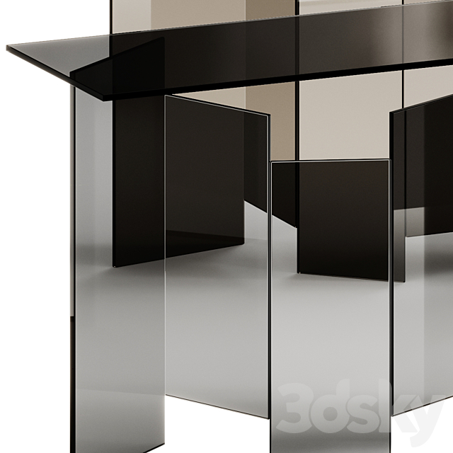 Tonelli Design METROPOLIS Rectangular console table 3DS Max Model - thumbnail 3