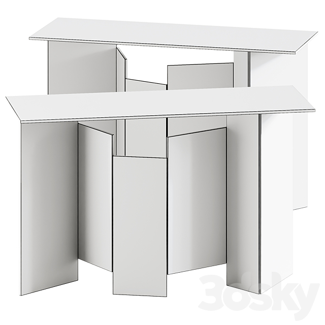 Tonelli Design METROPOLIS Rectangular console table 3DS Max Model - thumbnail 5