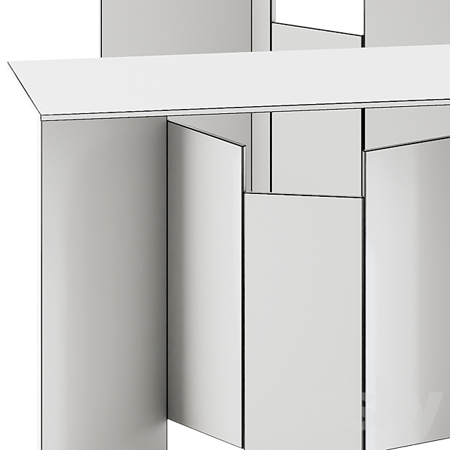 Tonelli Design METROPOLIS Rectangular console table 3DS Max Model - thumbnail 6