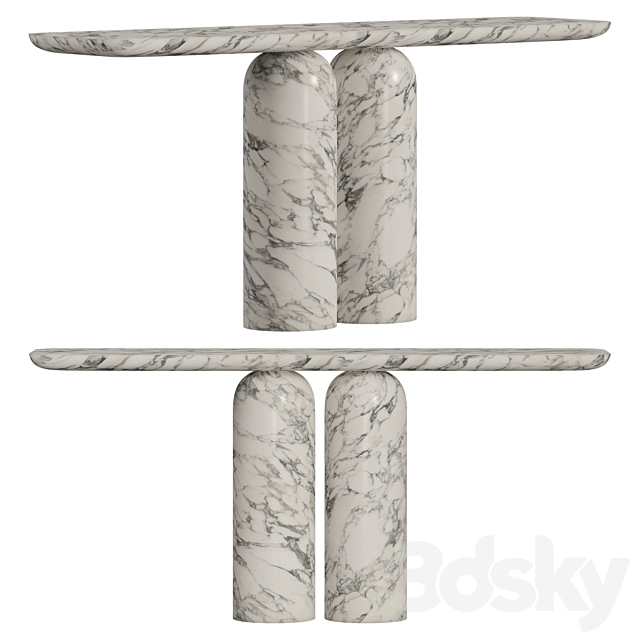 Venetino Marble Console 3ds Max - thumbnail 1