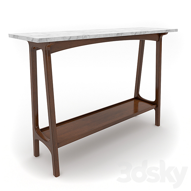 West elm Reeve Mid-Century Console 3DS Max Model - thumbnail 2