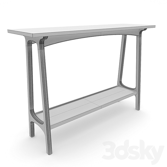 West elm Reeve Mid-Century Console 3DS Max Model - thumbnail 3