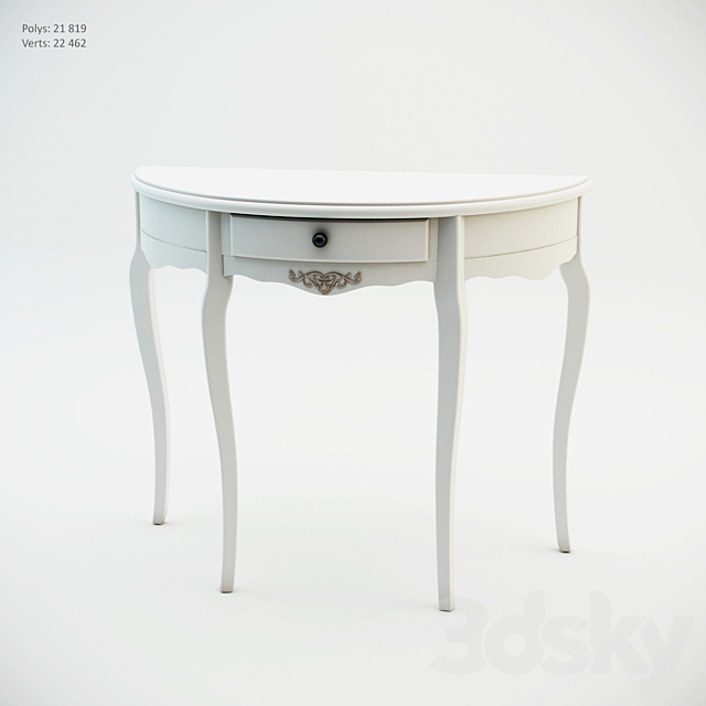 White console table _ ST9224 3DSMax File - thumbnail 1