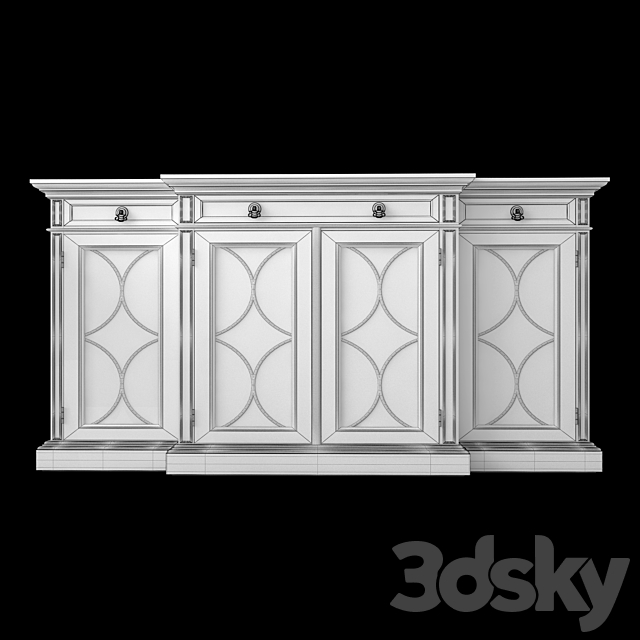 Wooden console 3DSMax File - thumbnail 2