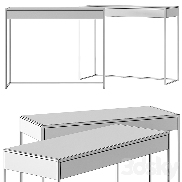 Yomei Smart Console Table 3DS Max - thumbnail 2