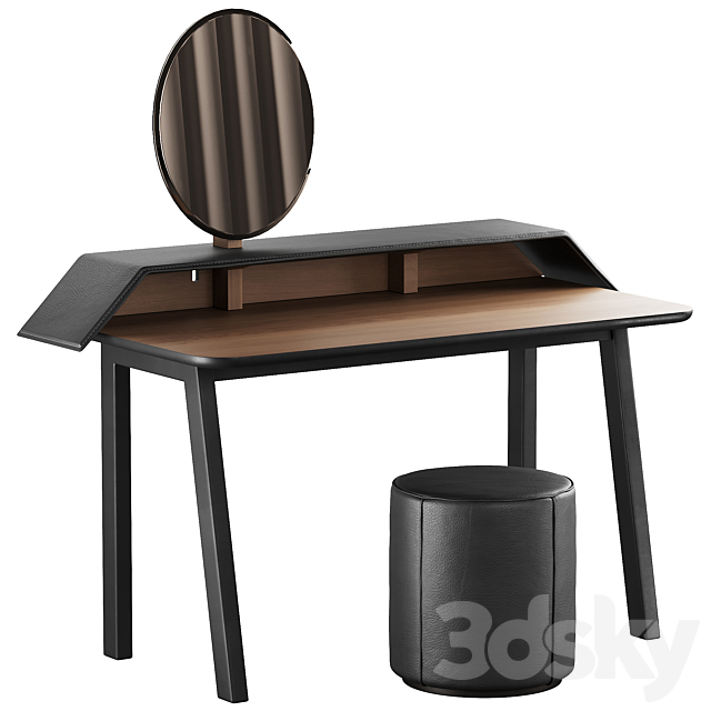 327 Vanity Desk 04 Tolda Desk by Miniforms and Fredericia Mono Pouf 3ds Max - thumbnail 1