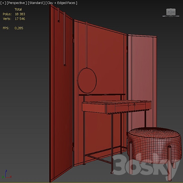 375 Stay Vanity Table 3DSMax File - thumbnail 3