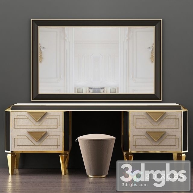 Adora Diamante Dressing Table 3dsmax Download - thumbnail 1