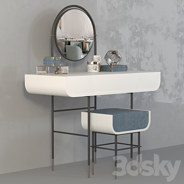 altto cosmoc dress table dressing table 3DS Max Model - thumbnail 2