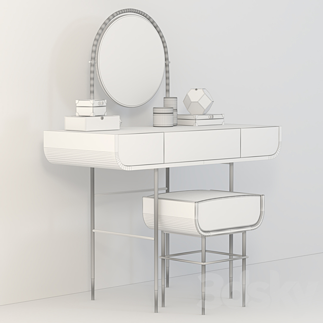 altto cosmoc dress table dressing table 3DS Max Model - thumbnail 3