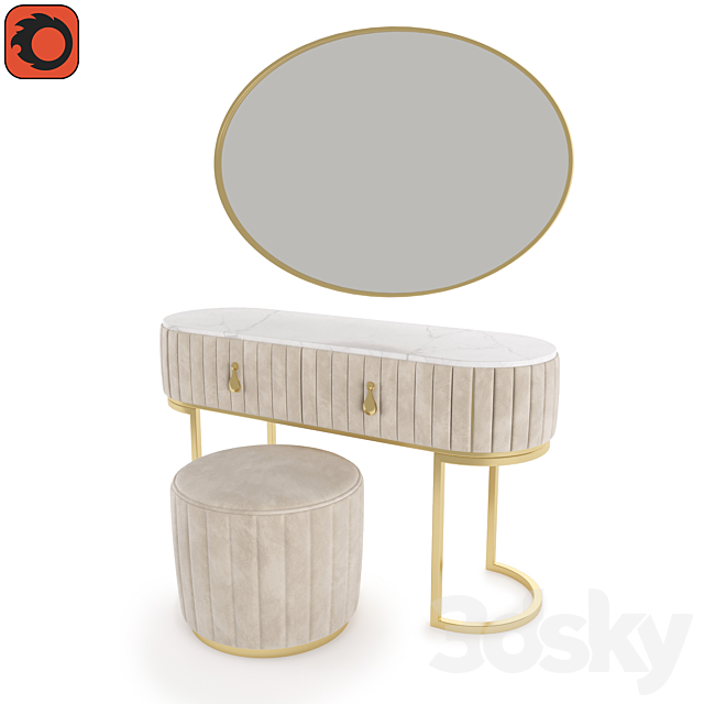 AP_Dressing_Table_Set01 3DSMax File - thumbnail 1