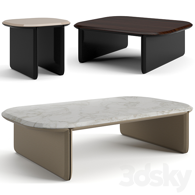 Bentley Home Tadley coffee tables set 3ds Max - thumbnail 1