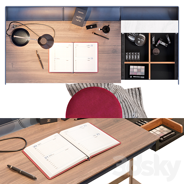 Bontempi Casa Secret Desk 3DSMax File - thumbnail 2