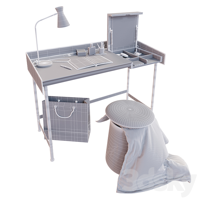 Bontempi Casa Secret Desk 3DSMax File - thumbnail 3