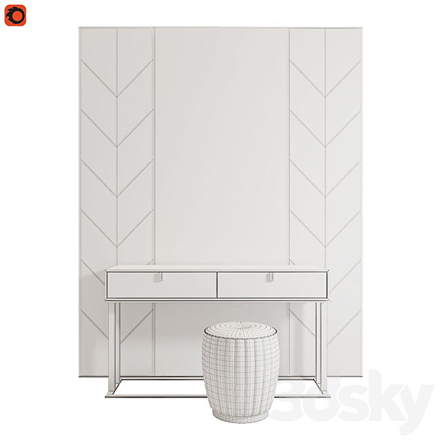 Brisbane Console Table FRATO 3DS Max Model - thumbnail 3