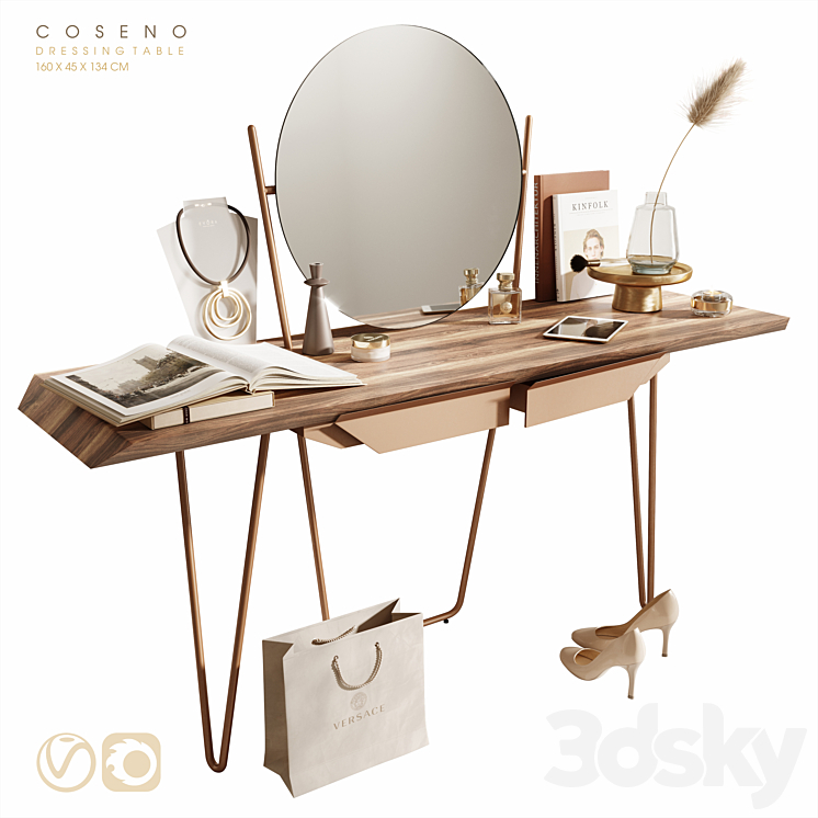 C oseno dressing table 3DS Max - thumbnail 1