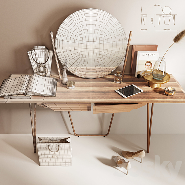 C oseno dressing table 3DSMax File - thumbnail 3