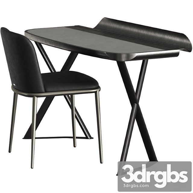 Cattelan italia cocoon leather desk and magda ml chair - thumbnail 1