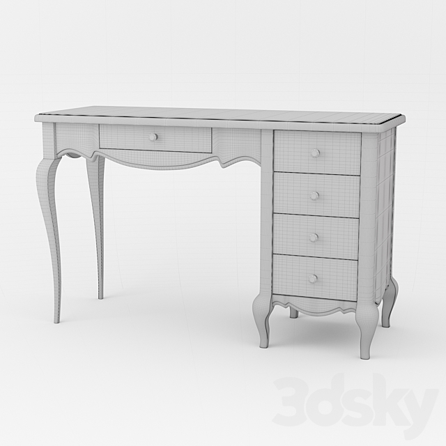 Cosmetic table 3DS Max Model - thumbnail 3