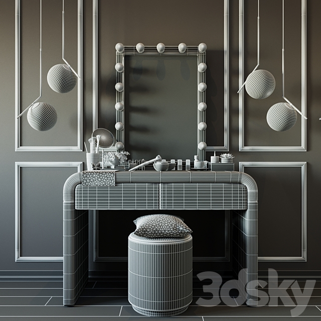 Cosmetic table Signal 3DS Max Model - thumbnail 3