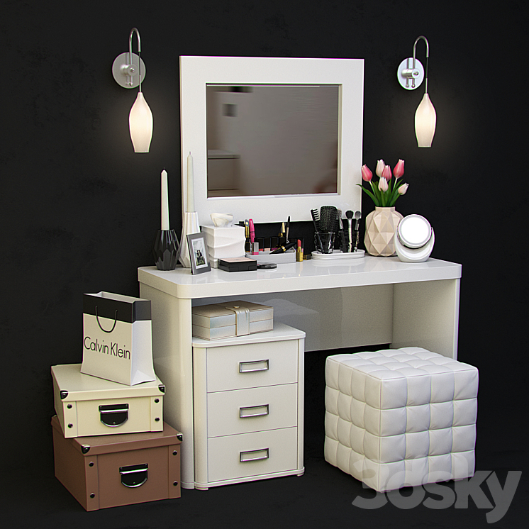 Decorative set. Dressing table. 3DS Max - thumbnail 1