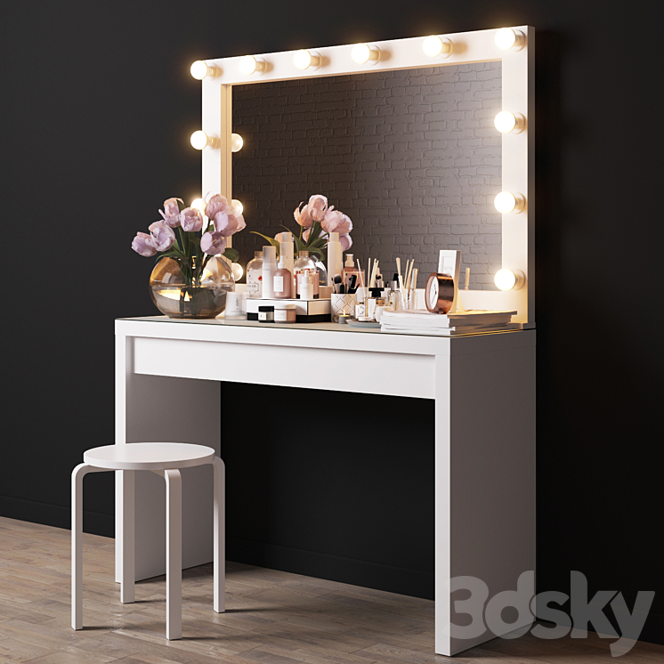 Decorative set for dressing table 3DS Max - thumbnail 1