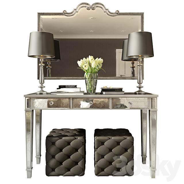 Decorative set with mirror 3DSMax File - thumbnail 1