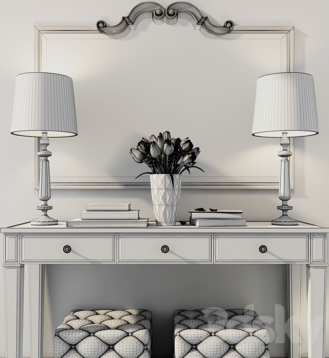 Decorative set with mirror 3DSMax File - thumbnail 3