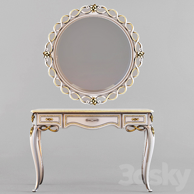 Desk and mirror Forever of Signorini & Coco factory 3ds Max - thumbnail 1