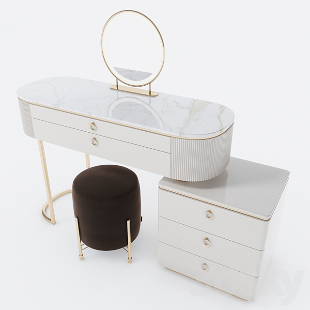 Dressing table (2 modifications) 3DSMax File - thumbnail 2