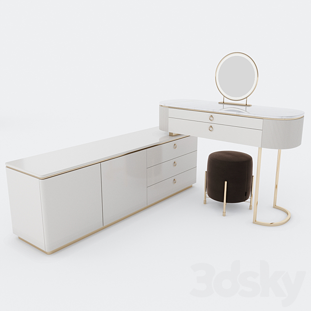 Dressing table (2 modifications) 3DSMax File - thumbnail 3