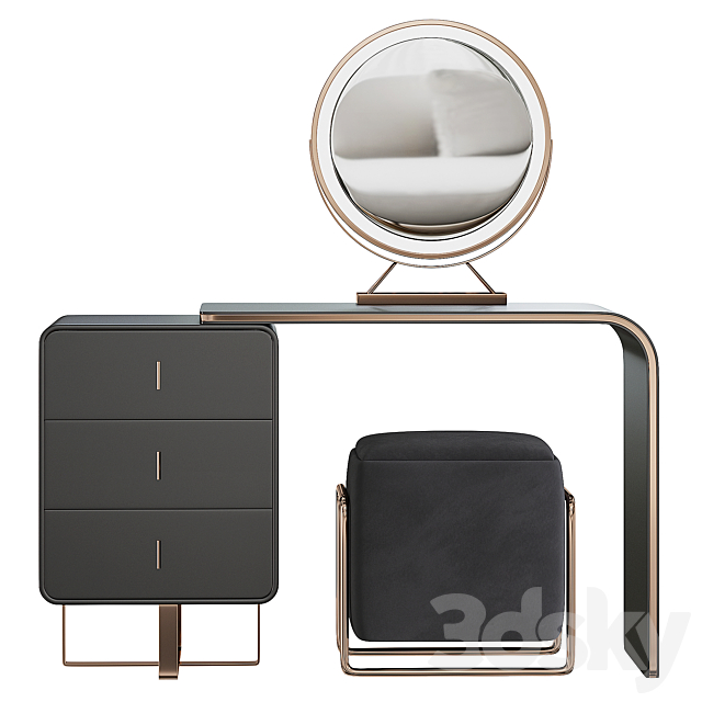 dressing table 3DS Max Model - thumbnail 2