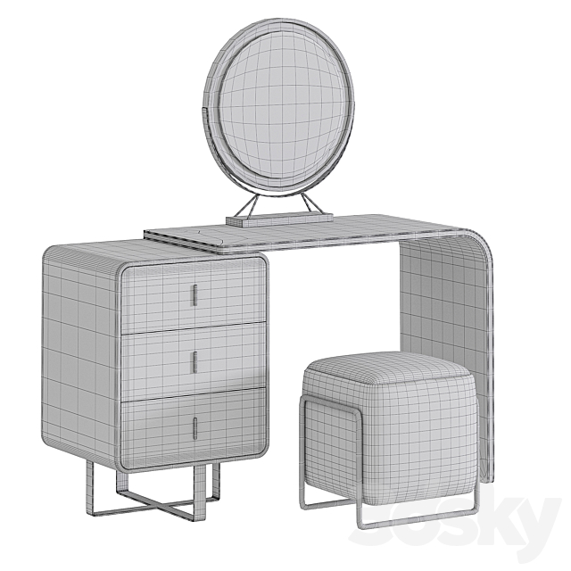 dressing table 3DS Max Model - thumbnail 4