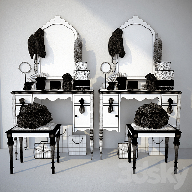 Dressing table 3DS Max Model - thumbnail 3