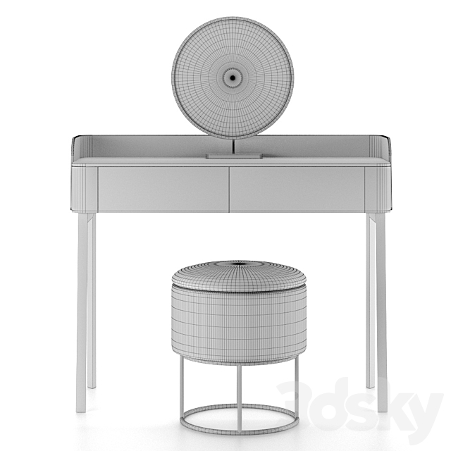 Dressing table 3DS Max Model - thumbnail 3